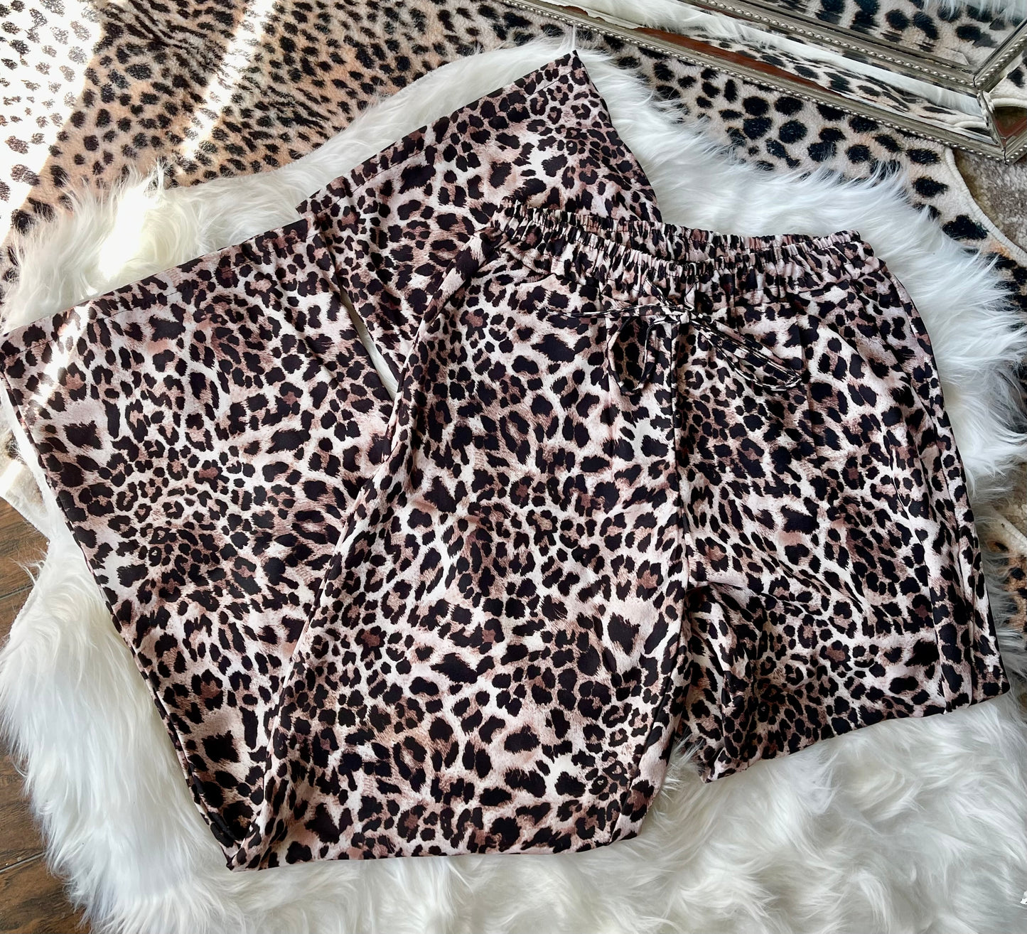 Leopard Wide Leg Pants