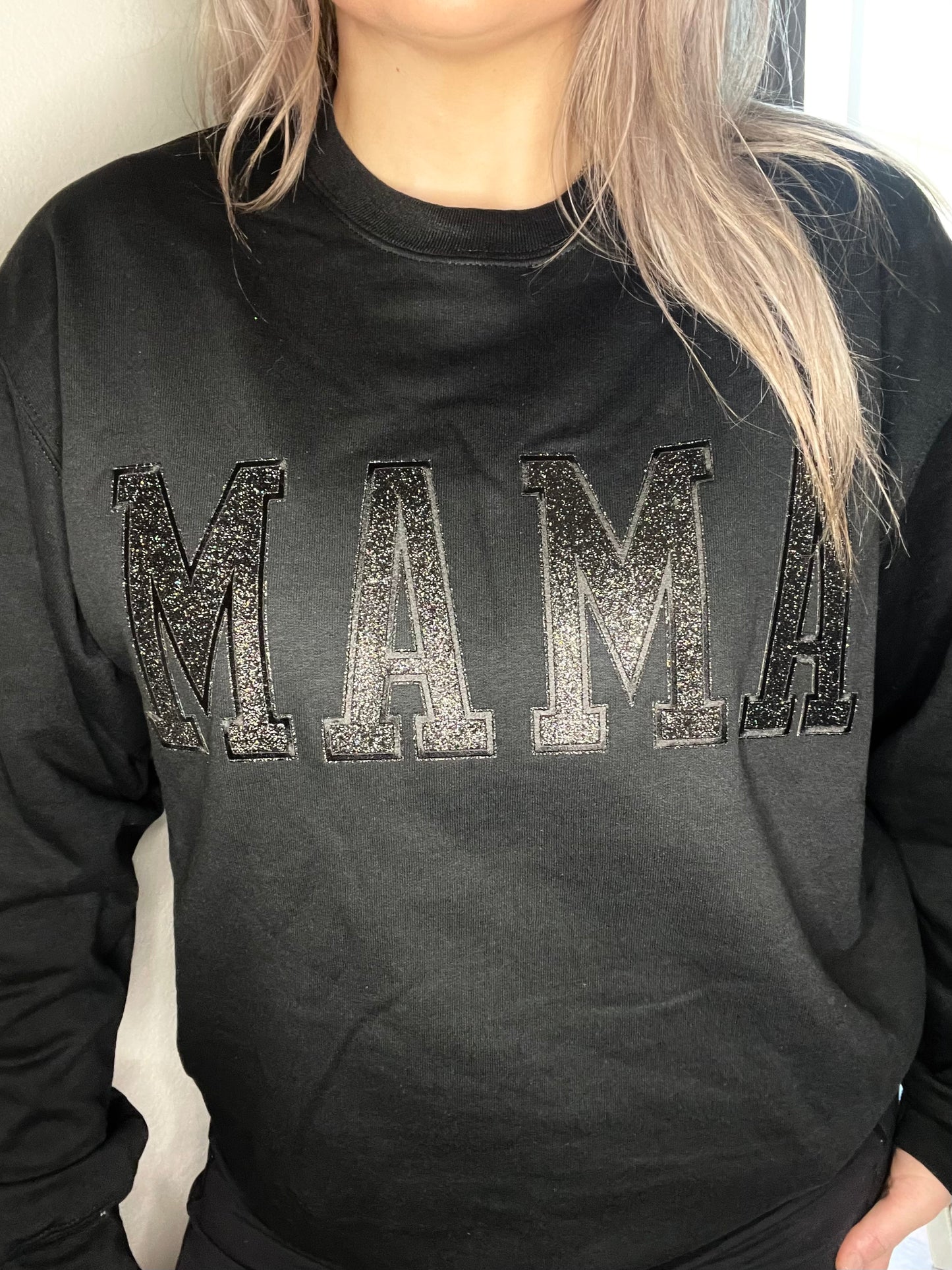 Mama Glitter Embriodered Sweatshirt