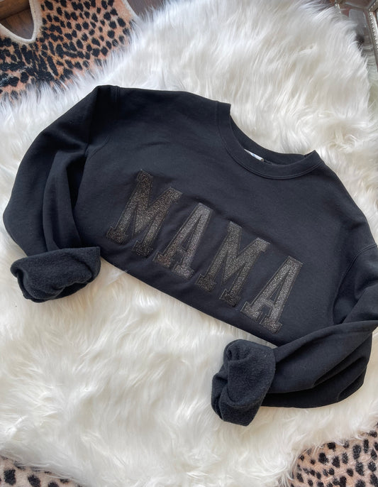 Mama Glitter Embriodered Sweatshirt