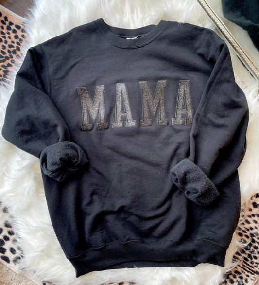 Mama Glitter Embriodered Sweatshirt